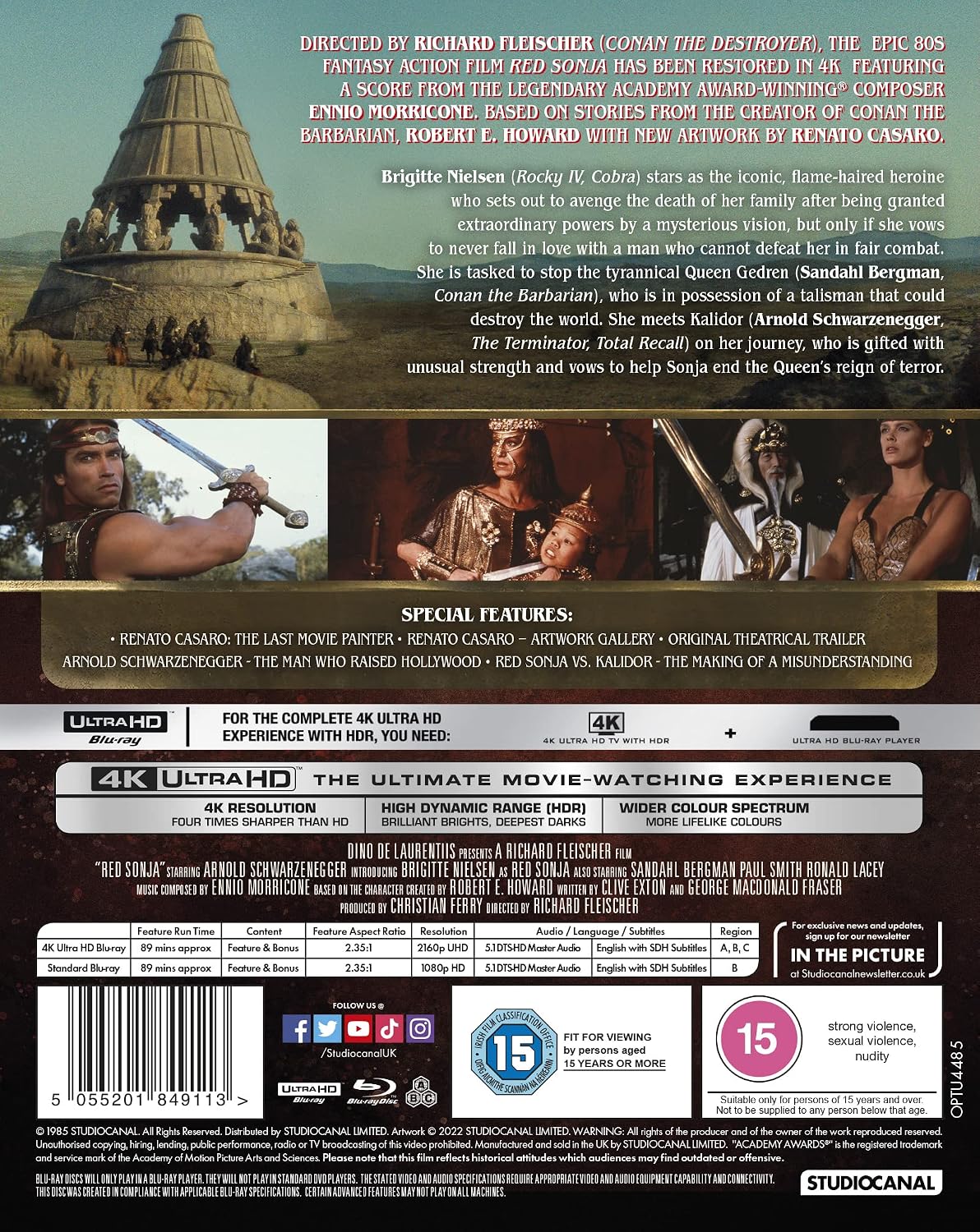 Red Sonja 4K UHD + Blu-ray