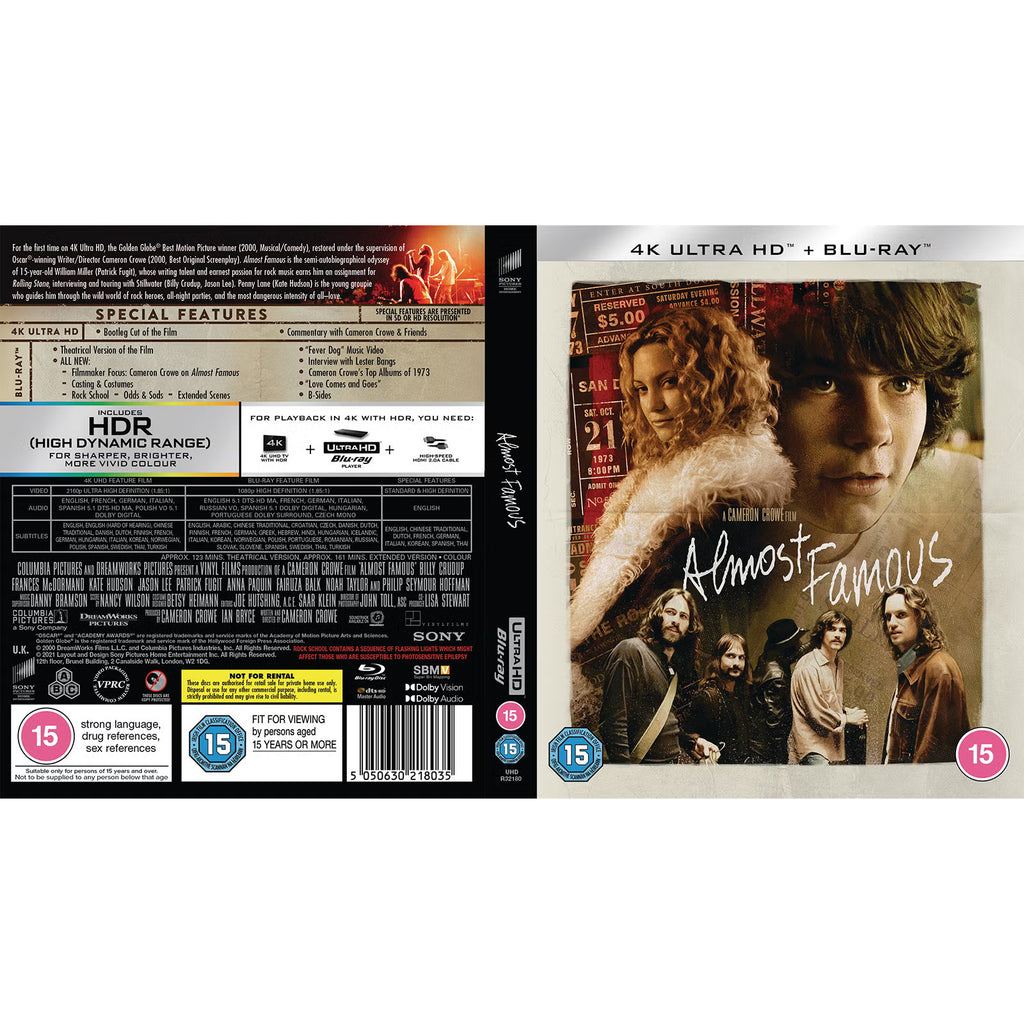 Almost Famous 4K UHD + BluRay