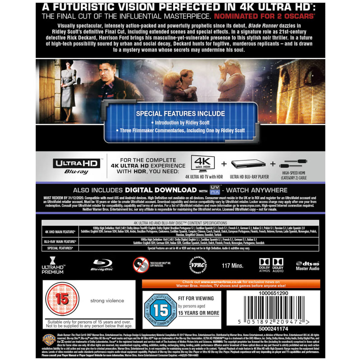 Blade Runner 4K UHD + Blu-ray